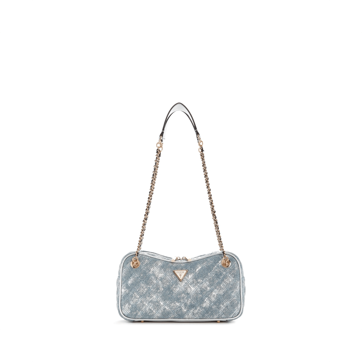 Guess Giully Ii Shoulder Satchel - metallic Denim - Metro Singapore Departmental Store - Celebrating 69 Years in SG