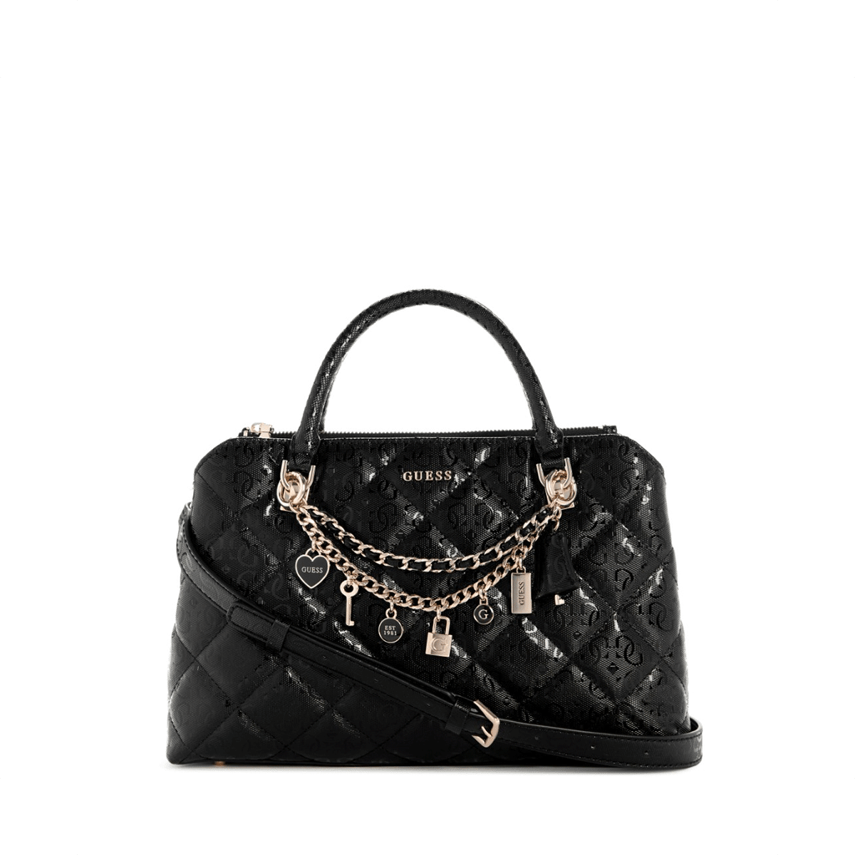 Guess Libby 2 Comp Satchel - black - Metro Singapore Departmental Store - Celebrating 69 Years in SG