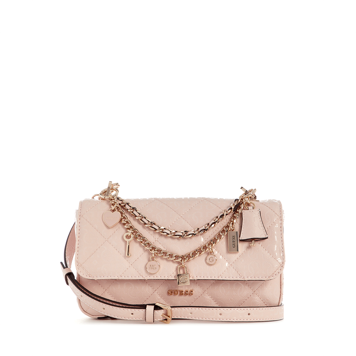 Guess Libby Flap Crossbody - light Rose - Metro Singapore Departmental Store - Celebrating 69 Years in SG