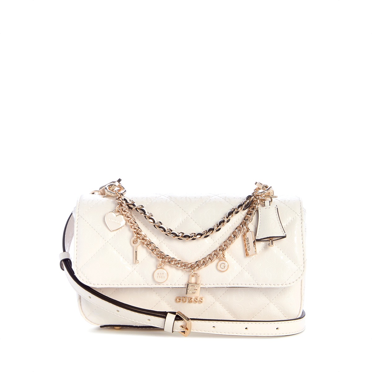 Guess Libby Flap Crossbody - off White - Metro Singapore Departmental Store - Celebrating 69 Years in SG