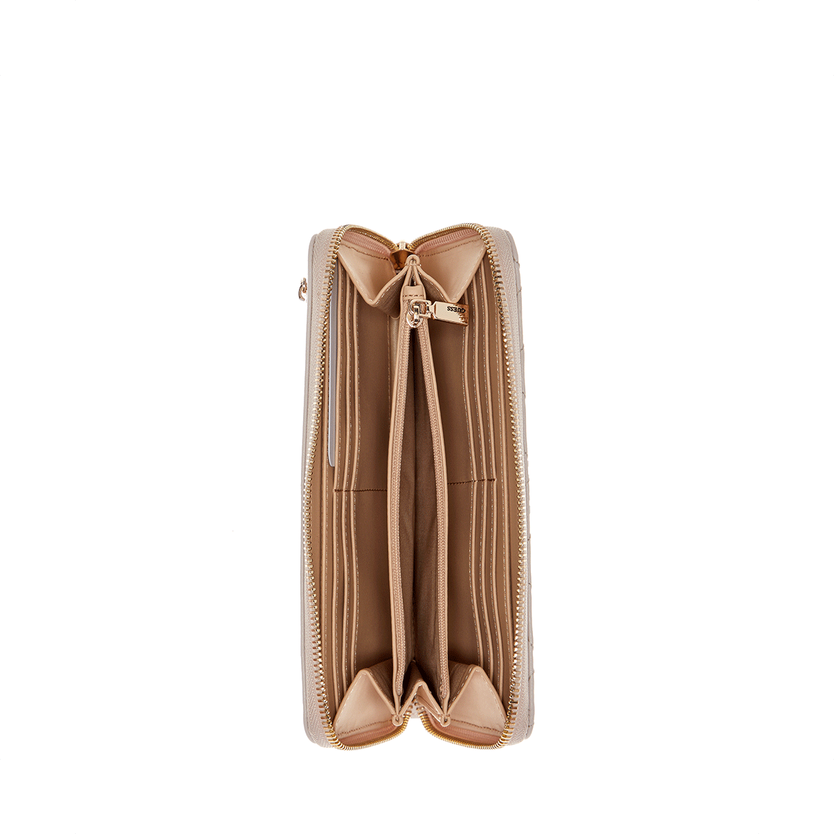 Guess Libby Slg Large ZIP Around - dark Taupe - Metro Singapore Departmental Store - Celebrating 69 Years in SG