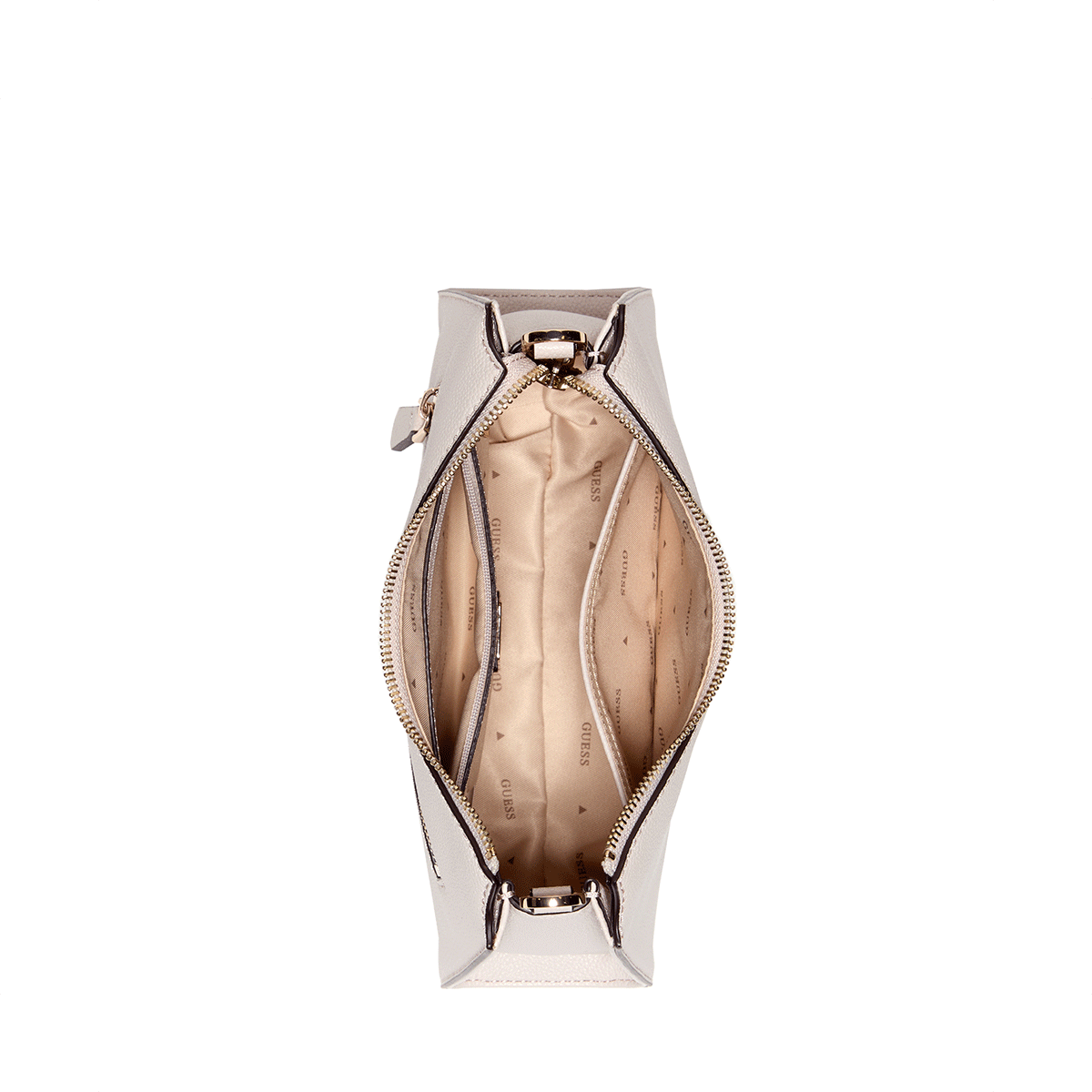 Guess Lucci Top ZIP Shoulder Bag - light Taupe - Metro Singapore Departmental Store - Celebrating 69 Years in SG