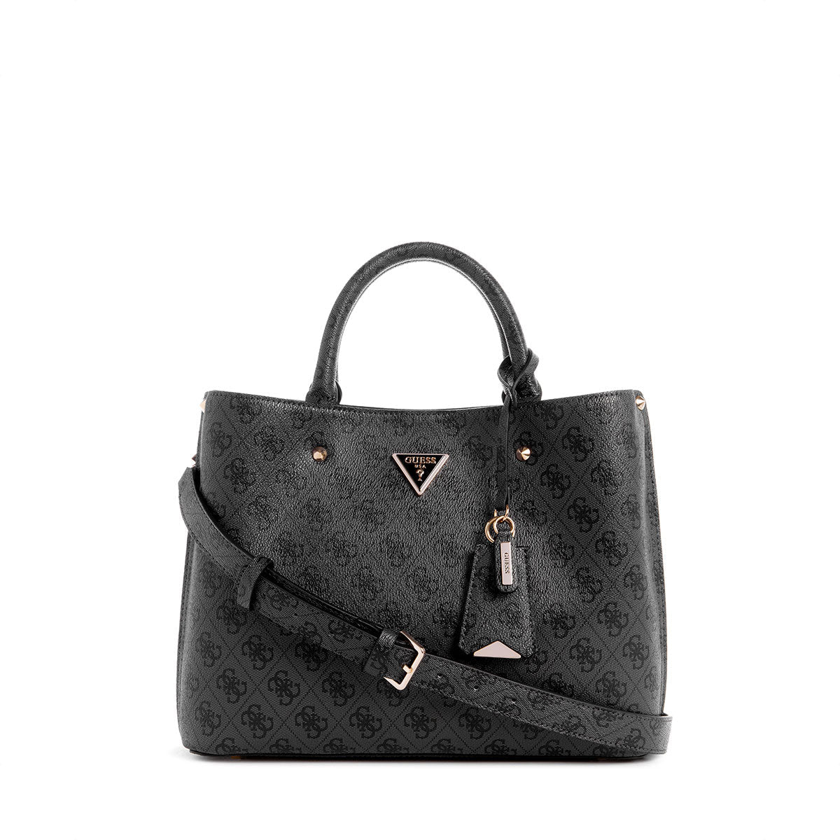 Guess Meridian II Girlfriend Satchel - Coal Logo - Metro Singapore Departmental Store - Celebrating 69 Years in SG