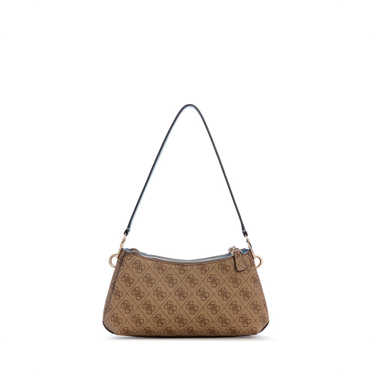 Guess Noelle II 3 Comp Shoulder Crossbody - Latte Logo/Light Blue - Metro Singapore Departmental Store - Celebrating 69 Years in SG