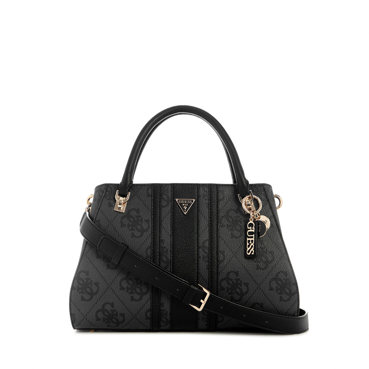Guess Noelle II Luxury Satchel - Coal Logo - Metro Singapore Departmental Store - Celebrating 69 Years in SG