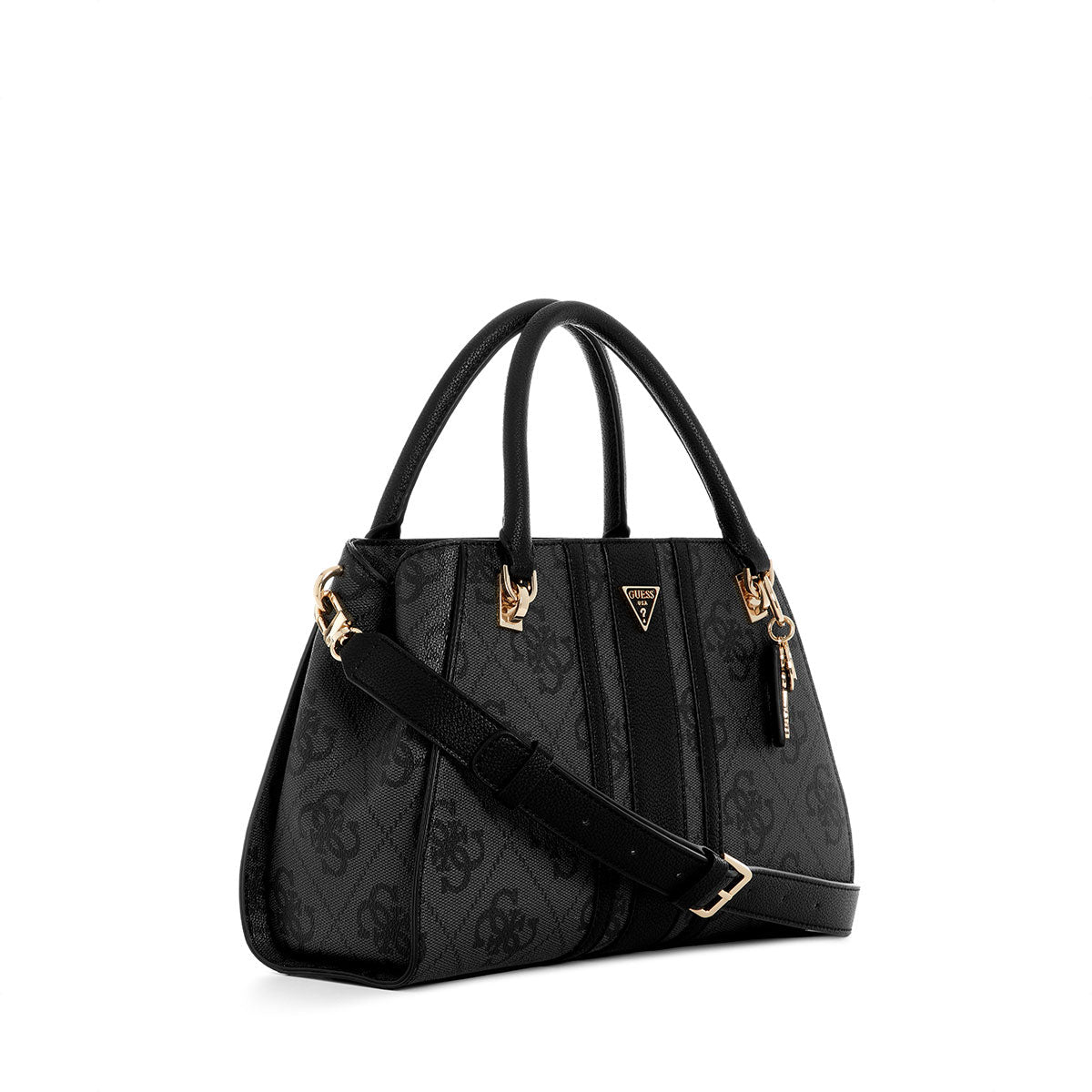 Guess Noelle II Luxury Satchel - Coal Logo - Metro Singapore Departmental Store - Celebrating 69 Years in SG