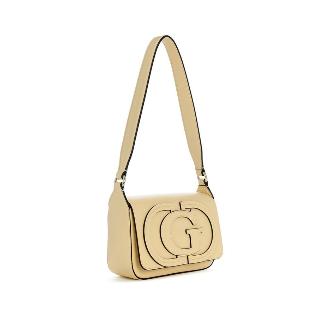 Guess Ruby Flap Shoulder Bag - Pale Yellow - Metro Singapore Departmental Store - Celebrating 69 Years in SG