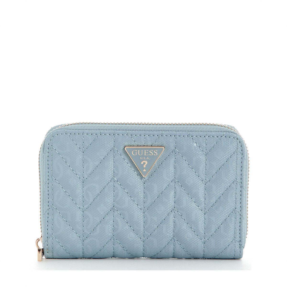 Guess Stacey SLG Medium Zip Around - Light Blue - Metro Singapore Departmental Store - Celebrating 69 Years in SG