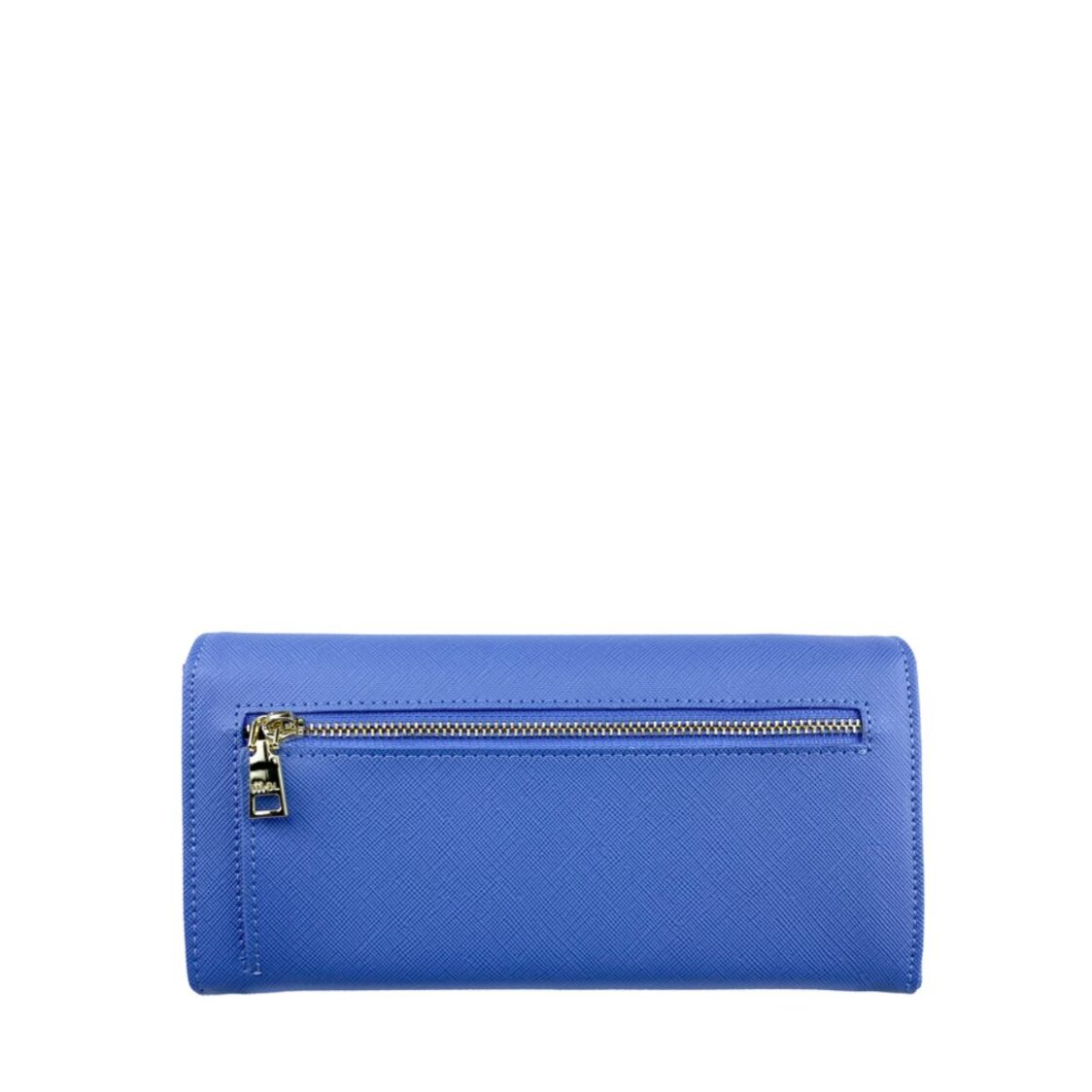 Mel&Co Saffiano-Effect Half Flap Long Wallet