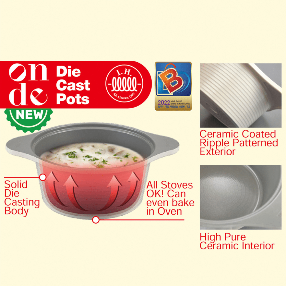 Happycall Onde IH 24cm High Stock Pot + S/Steel Steamer Set (4003 - 1233 & 3800 - 1002) - Metro Singapore Departmental Store - Celebrating 69 Years in SG