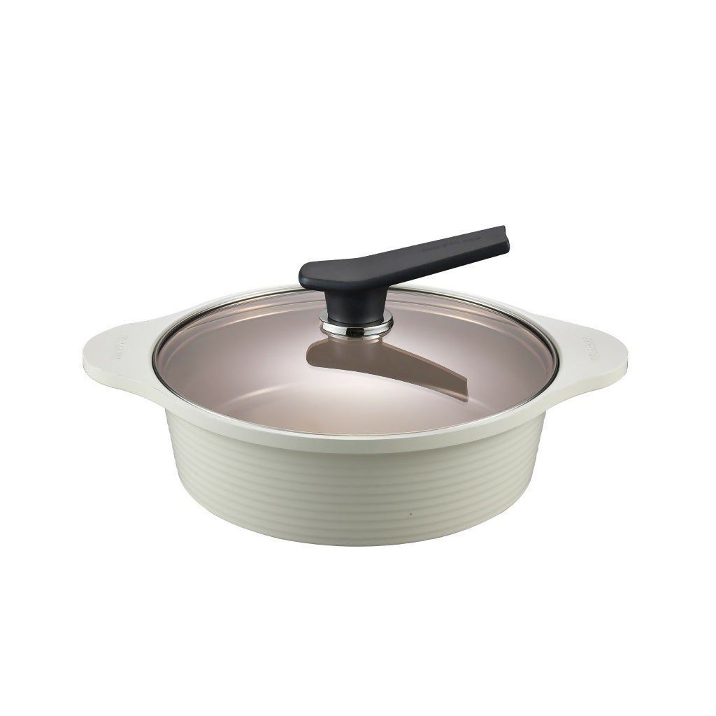 Happycall Onde IH 24cm/2.8L Die Cast Saute Pan – Ivory (4003 - 1232) - Metro Singapore Departmental Store - Celebrating 69 Years in SG