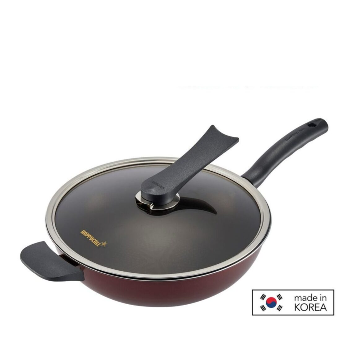 Happycall Solaris Diamond IH 30cm Skillet Wok Pan + Lid (3900 - 0564/4900 - 0153) - Metro Singapore Departmental Store - Celebrating 69 Years in SG