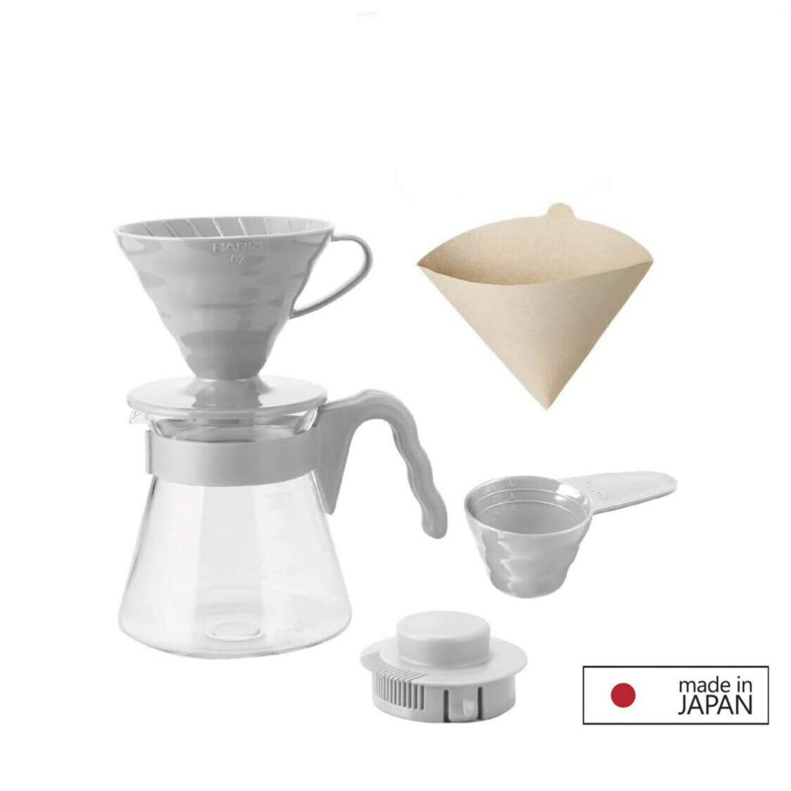 Hario V60 Coffee Server 02 Set (VCSD - 02 - PGR) - Metro Singapore Departmental Store - Celebrating 69 Years in SG