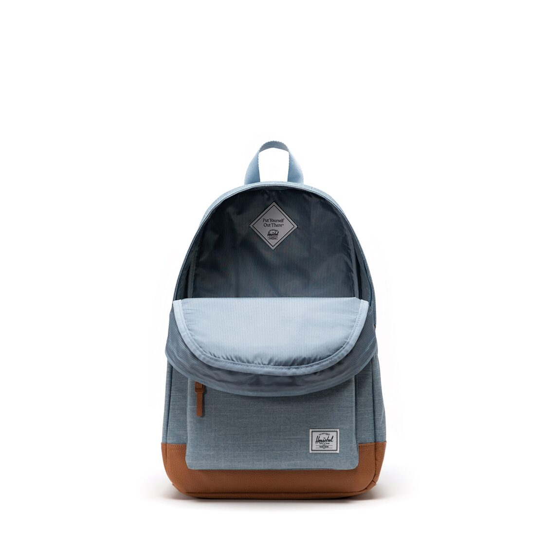 Herschel Heritage Backpack - Ashley Blue Crosshatch/Natural - Metro Singapore Departmental Store - Celebrating 69 Years in SG