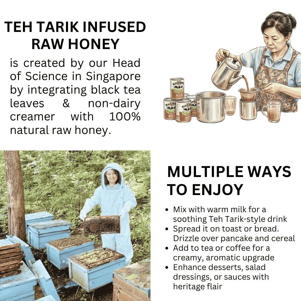 Hives Keeper Premium Hong Kong Milk Tea Infused Raw Honey (Limited Honey Collection) 250g - Metro Singapore Departmental Store - Celebrating 69 Years in SG