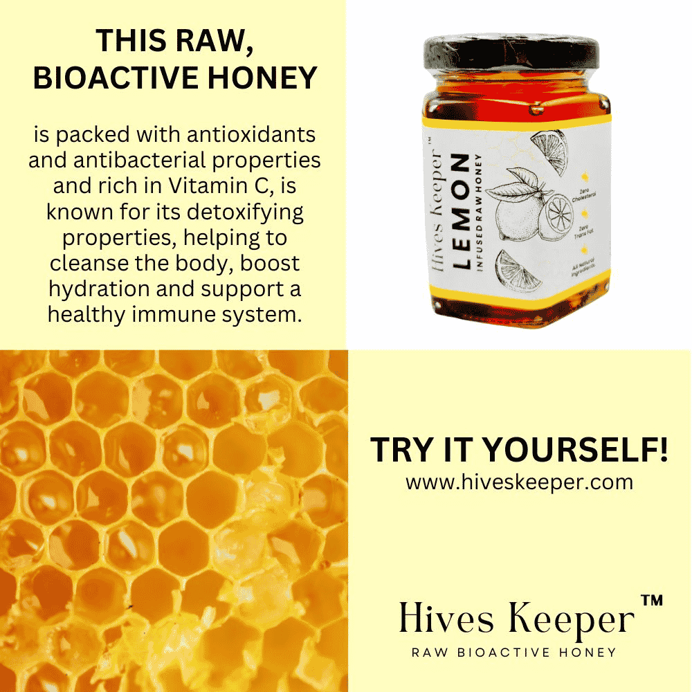 Hives Keeper Premium Lemon Infused Raw Honey 250g - Metro Singapore Departmental Store - Celebrating 69 Years in SG