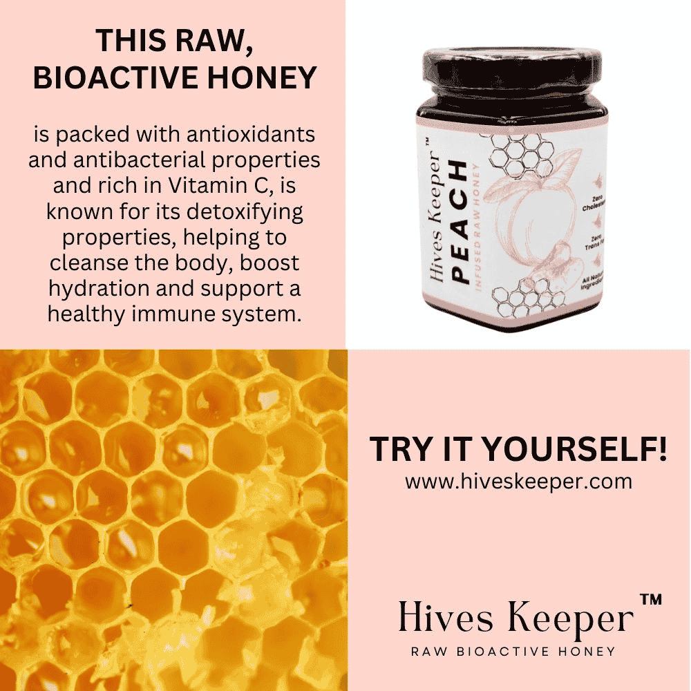 Hives Keeper Premium Peach Infused Raw Honey 250g - Metro Singapore Departmental Store - Celebrating 69 Years in SG