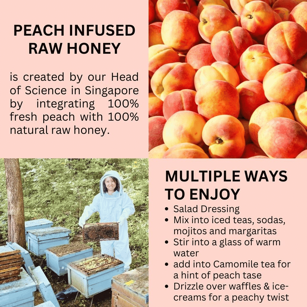 Hives Keeper Premium Peach Infused Raw Honey 250g - Metro Singapore Departmental Store - Celebrating 69 Years in SG