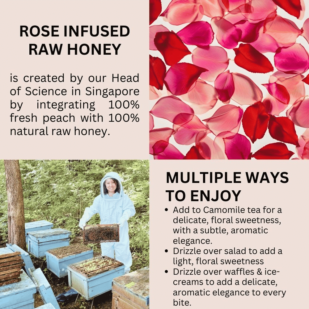 Hives Keeper Premium Rose Infused Raw Honey (Limited Honey Collection) 250g - Metro Singapore Departmental Store - Celebrating 69 Years in SG