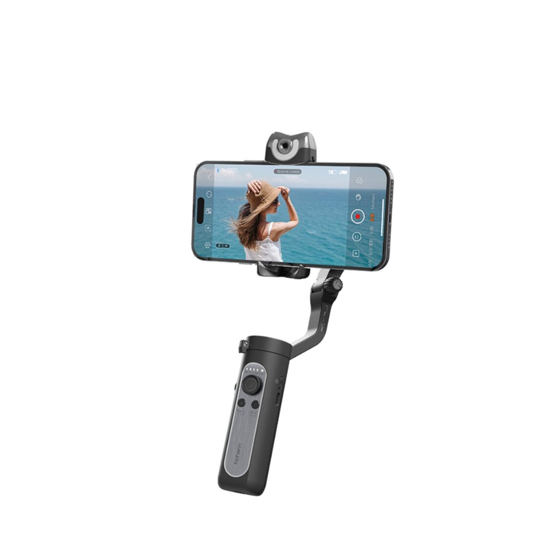 Hohem iSteady XE 3 - Axis Palm Smartphone Gimbal with Magnetic Fill Light Black - Metro Singapore Departmental Store - Celebrating 69 Years in SG