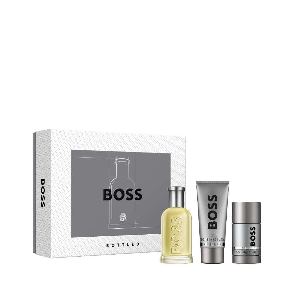 Hugo Boss Bottled Eau de Toilette, Shower Gel, and Deodorant Stick for Men Trio Gift Set - Metro Singapore Departmental Store - Celebrating 69 Years in SG