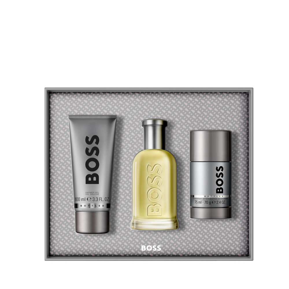 Hugo Boss Bottled Eau de Toilette, Shower Gel, and Deodorant Stick for Men Trio Gift Set - Metro Singapore Departmental Store - Celebrating 69 Years in SG