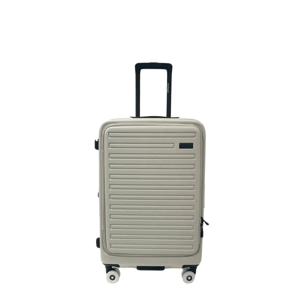 Hush Puppies First Top - Opening Polycarbonate Luggage 694039 - Oat Milk - Metro Singapore Departmental Store - Celebrating 69 Years in SG