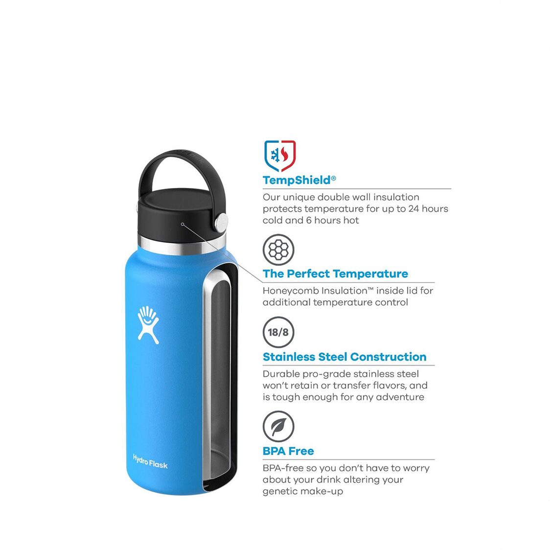 Hydro Flask Wide Mouth Flex Cap - White - Metro Singapore Departmental Store - Celebrating 69 Years in SG