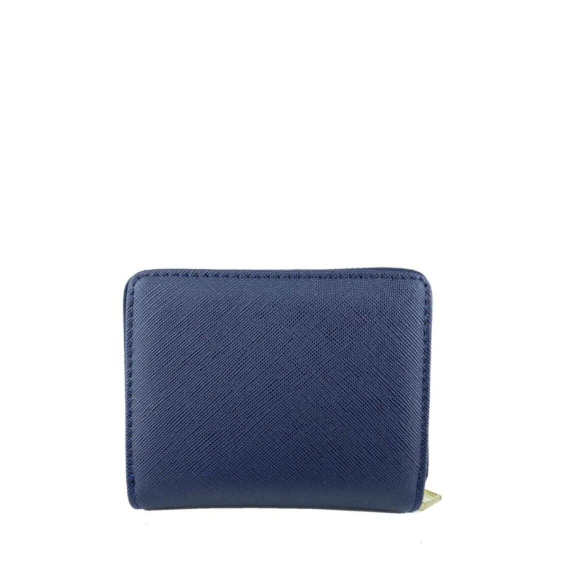 Mel&Co Saffiano-Effect Bifold Zip Coin Card Wallet