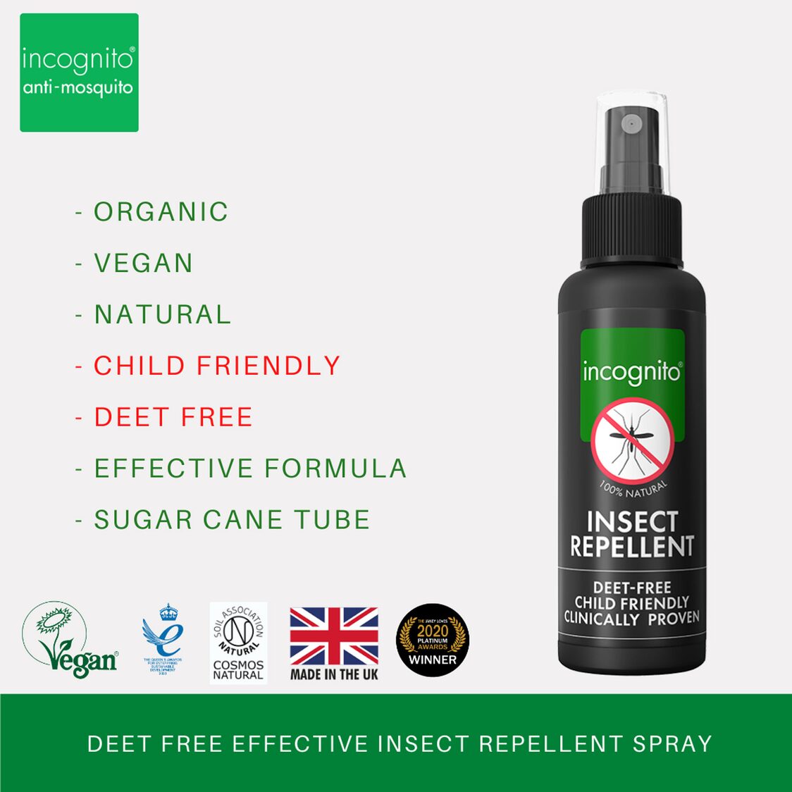Incognito Insect Repellent Spray 100ml - Metro Singapore Departmental Store - Celebrating 69 Years in SG