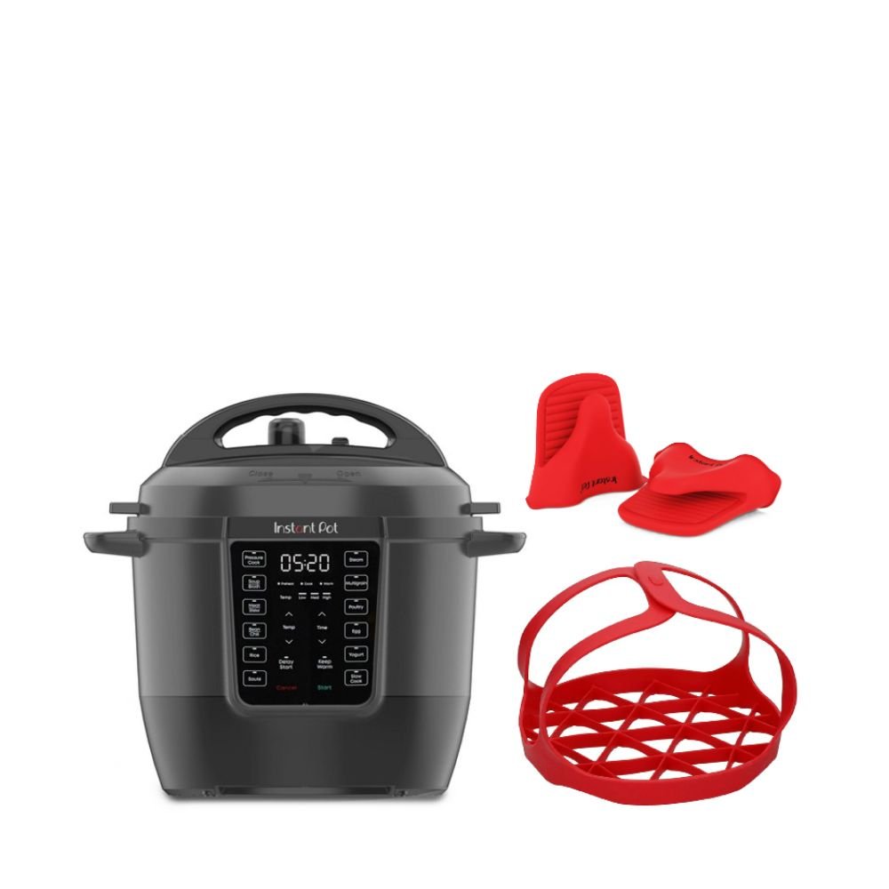 Instant Pot Rio 7 in 1 Multi - functional Smart Cooker 5.7L RIO60BK - Black With Bakeware Sling & Mini Mitts - Metro Singapore Departmental Store - Celebrating 69 Years in SG