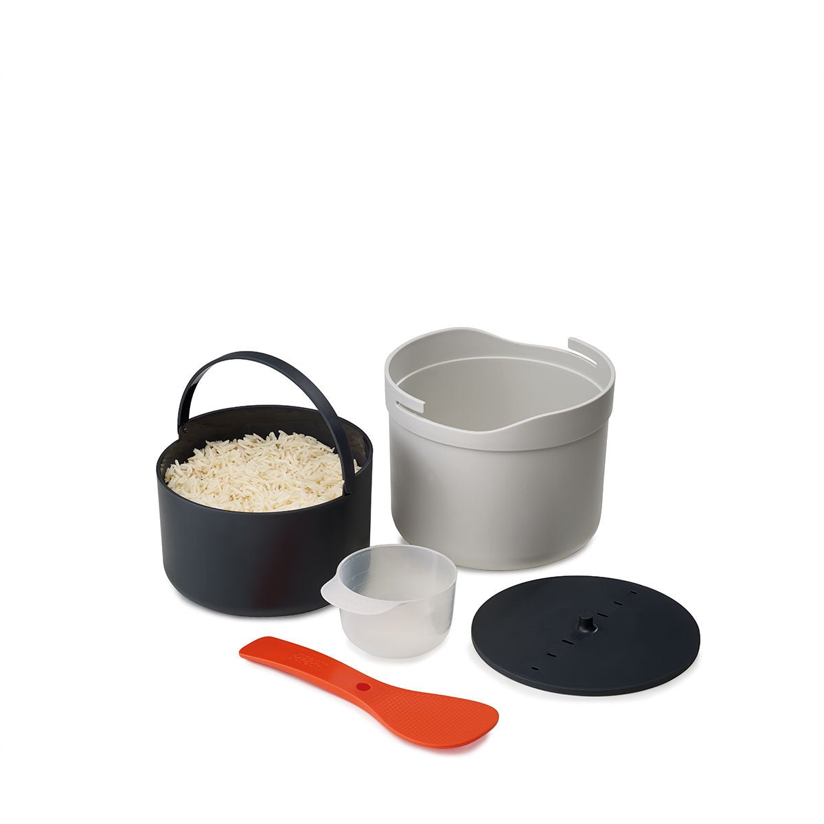 Joseph Joseph 45002 M-cuisine Rice Cooker (Stone/Orange) (JJ0144) - Metro Singapore Departmental Store - Celebrating 69 Years in SG