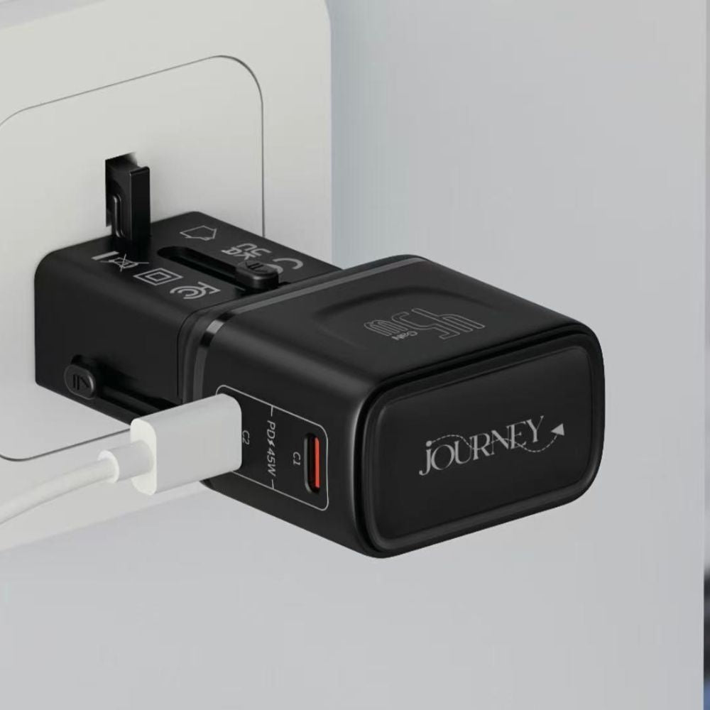 Journey 65W Pocket Travel Adapter - Black - Metro Singapore Departmental Store - Celebrating 69 Years in SG