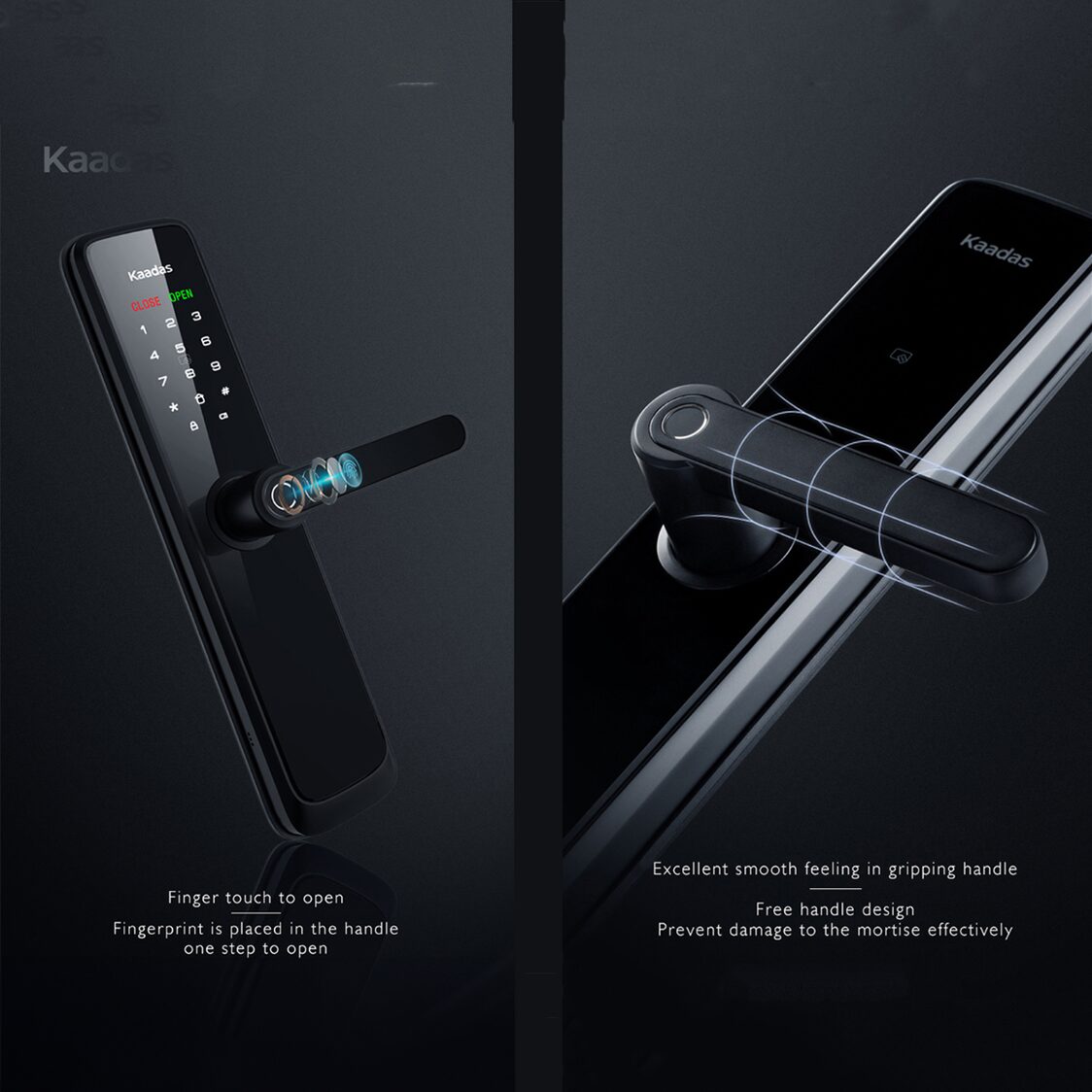 Kaadas L7 Digital Lock - Black - Metro Singapore Departmental Store - Celebrating 69 Years in SG