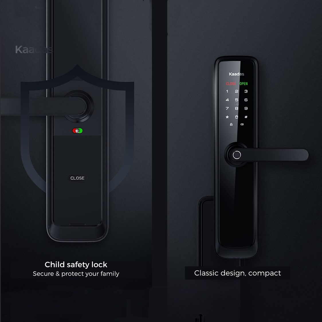 Kaadas L7 Digital Lock - Black - Metro Singapore Departmental Store - Celebrating 69 Years in SG