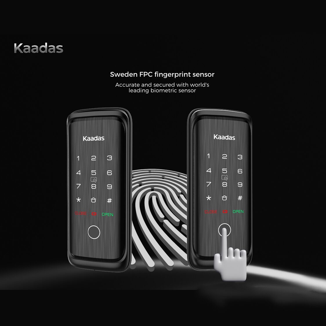 Kaadas R8 Digital Lock - Black - Metro Singapore Departmental Store - Celebrating 69 Years in SG