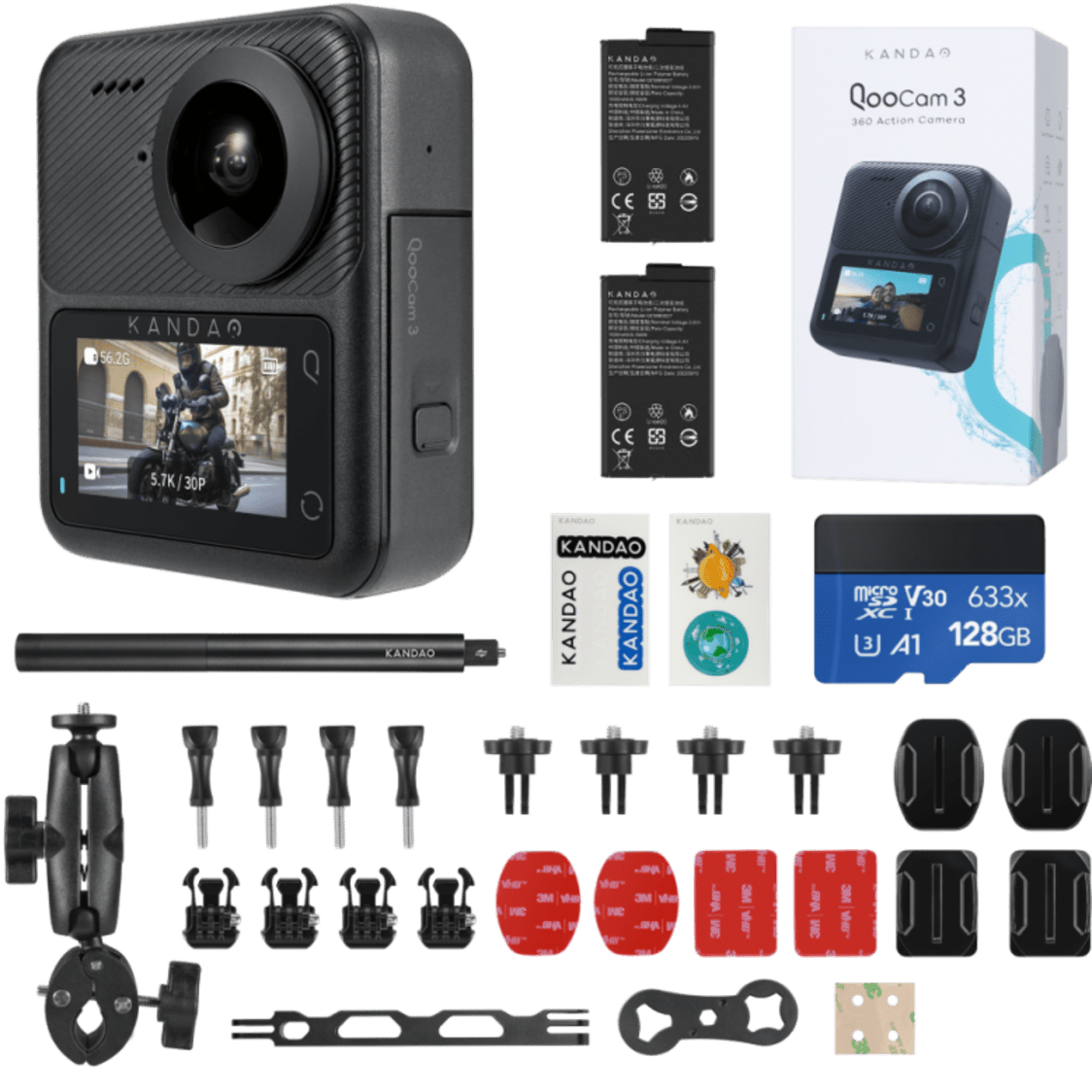 Kandao Qoocam3 360° Action Motorcycle Kit - Metro Singapore Departmental Store - Celebrating 69 Years in SG