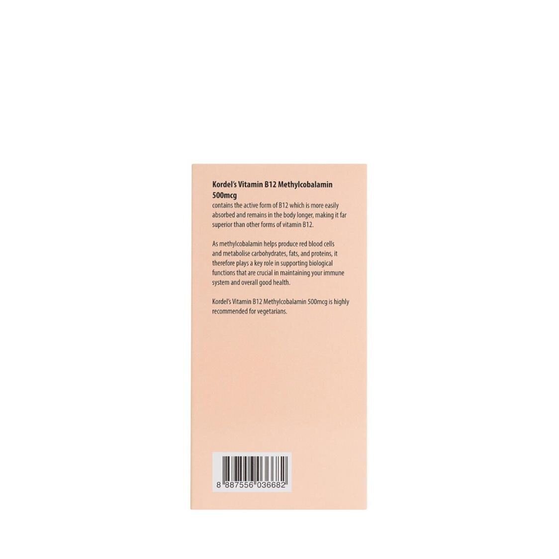 Kordel's Vitamin B12 500 mcg Sublingual Tablets 120s - Metro Singapore Departmental Store - Celebrating 69 Years in SG