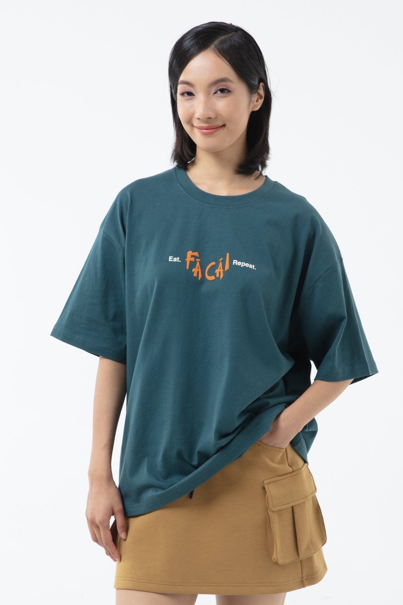K/Woods Eat. Fa Cai. Repeat Oversized T-Shirt - Metro Singapore Departmental Store - Celebrating 69 Years in SG