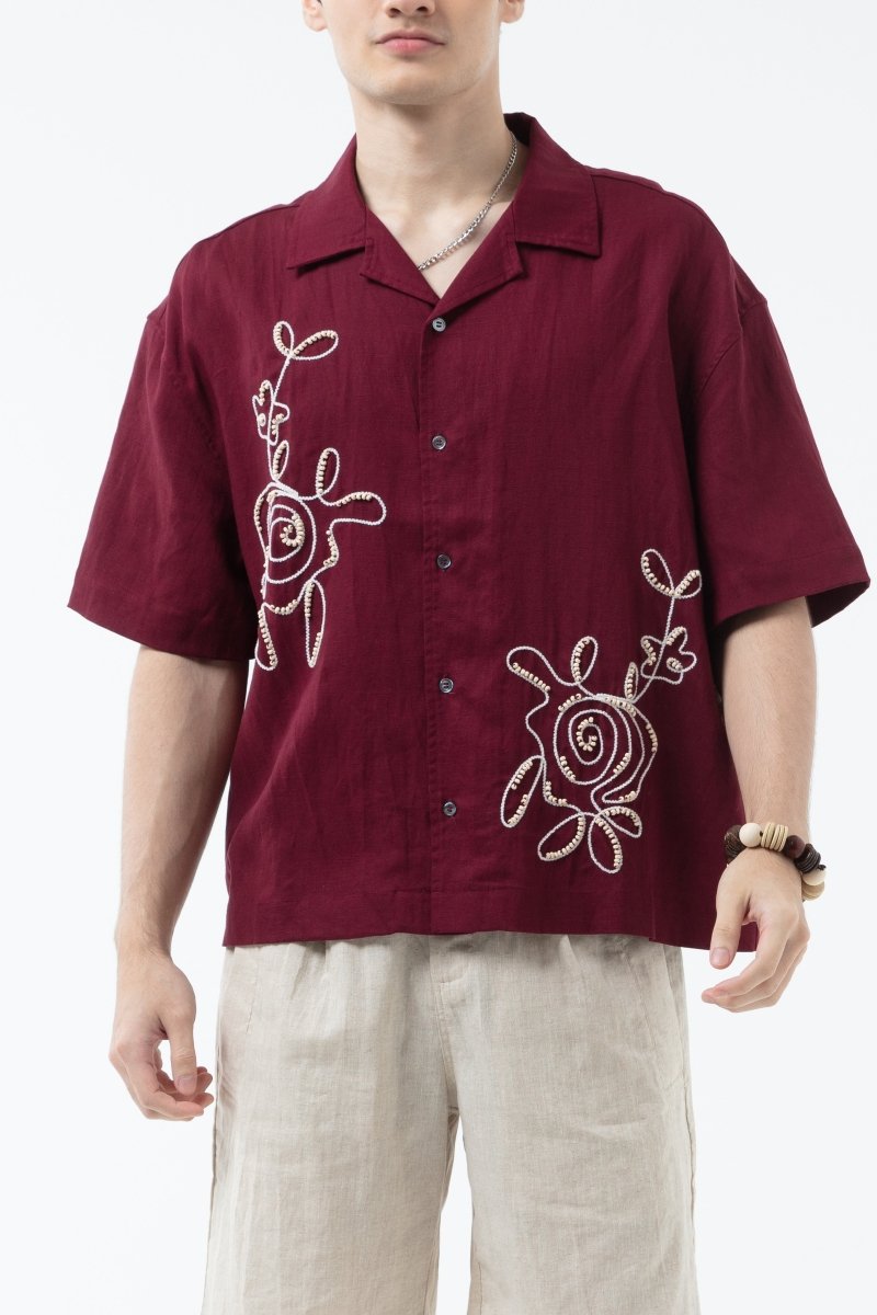 K/Woods Embroline Camp Shirt - Metro Singapore Departmental Store - Celebrating 69 Years in SG
