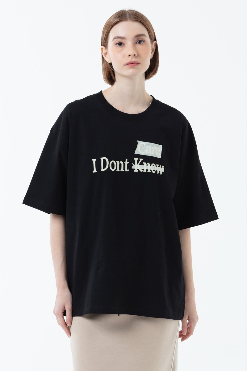 K/Woods I Don't Know/Care Oversized T-Shirt - Metro Singapore Departmental Store - Celebrating 69 Years in SG