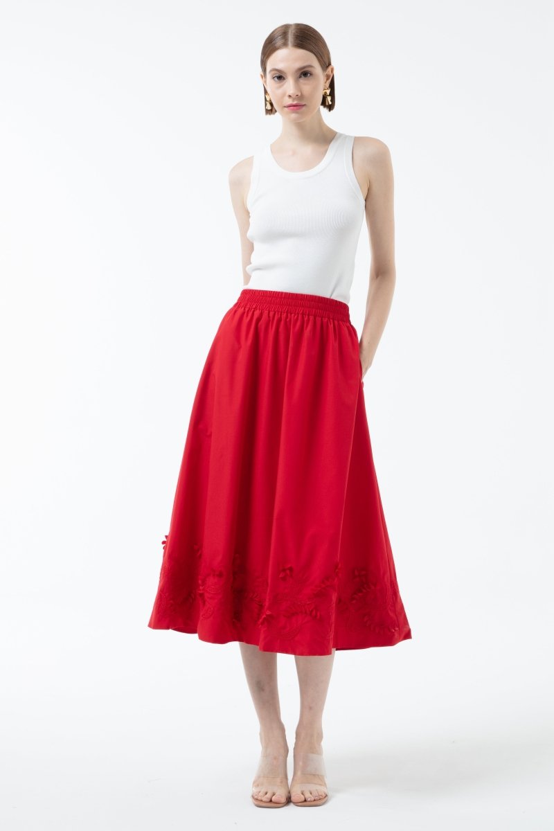 K/Woods Scarlet Blossom Skirt - Metro Singapore Departmental Store - Celebrating 69 Years in SG