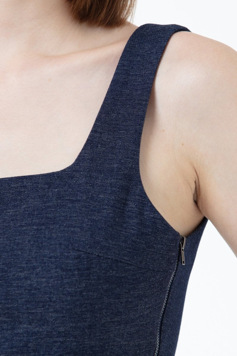 K/Woods Square Neck Cropped Top - Navy - Metro Singapore Departmental Store - Celebrating 69 Years in SG