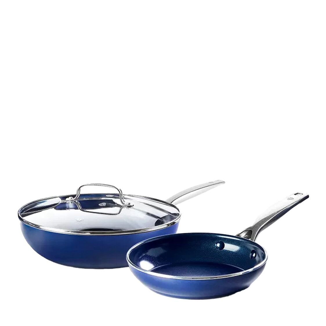 La Gourmet Blue Diamond 2(3) Cookware Set + 24cm Frypan/28cm Deep Frypan - Blue - Metro Singapore Departmental Store - Celebrating 69 Years in SG