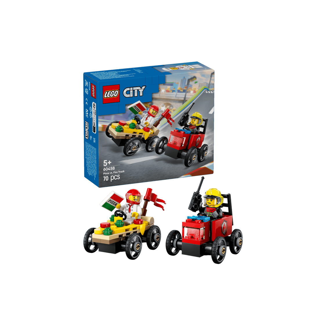 Lego City Pizza vs. Fire Truck Race Car Pack 60458 - Metro Singapore Departmental Store - Celebrating 69 Years in SG