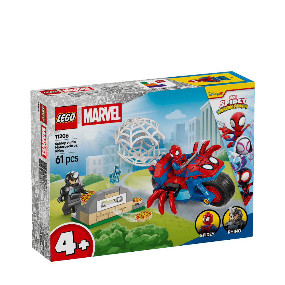 Lego Spidey on His Motorcycle vs. Rhino 11206 - Metro Singapore Departmental Store - Celebrating 69 Years in SG