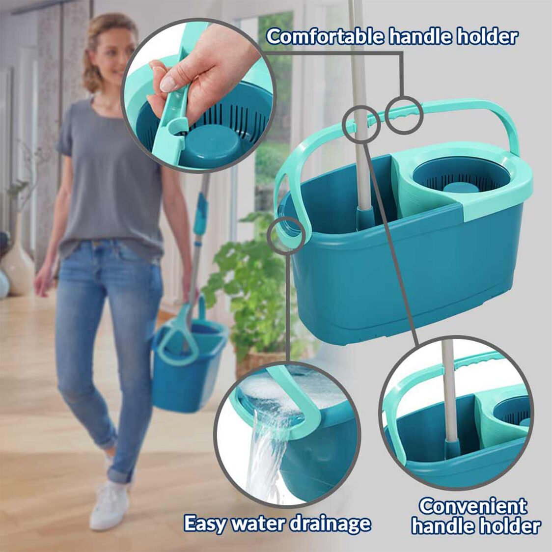Leifheit Clean Twist Disc Mop Ergo Set L52101 - Metro Singapore Departmental Store - Celebrating 69 Years in SG