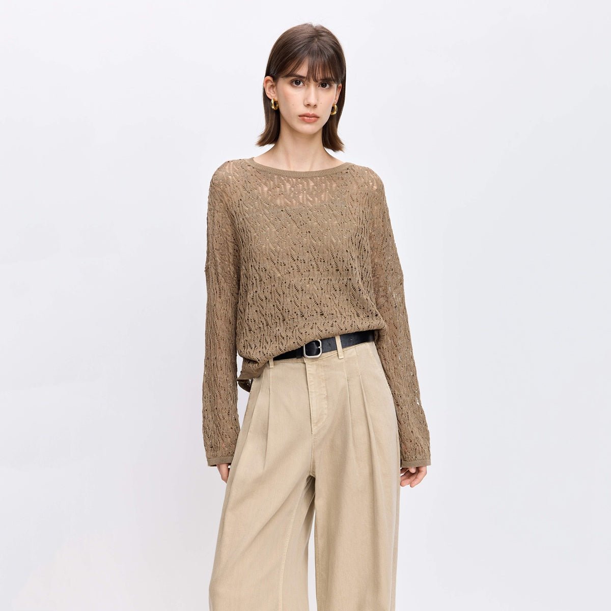 Lily Long Sleeve Knit Blouse - Metro Singapore Departmental Store - Celebrating 69 Years in SG
