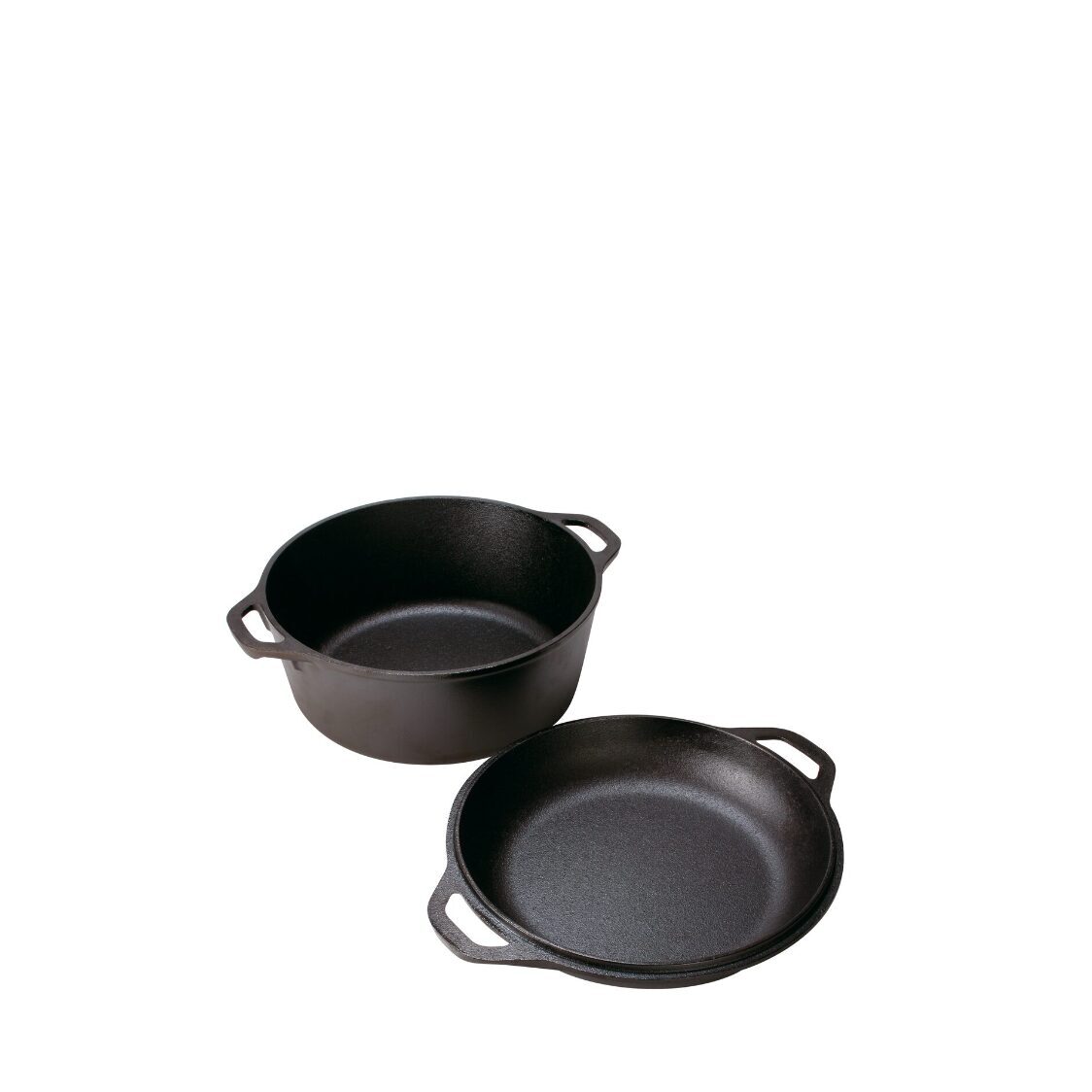 Lodge Seasoned Cast Iron Double Dutch Oven 5 Quart / 10 Inch (25cm) - Metro Singapore Departmental Store - Celebrating 69 Years in SG