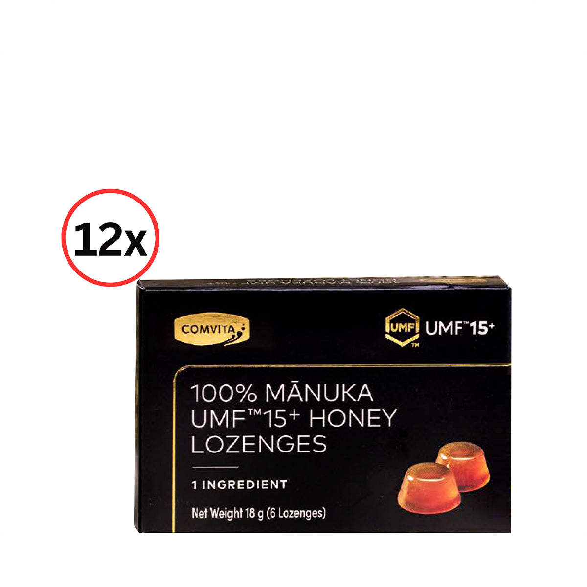Comvita 100% UMF15+ Manuka Honey Lozenges, 6s (12 Boxes)